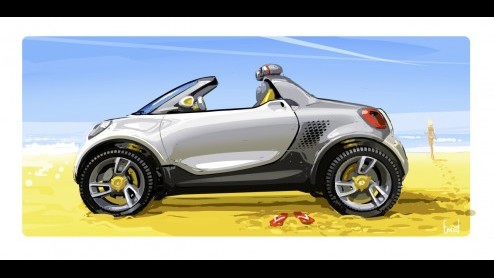 Op de autotentoonstelling van Detroit in januari 2012 onthult smart de for-us, een compacte en praktische elektrisch aangedreven pick-up voor in de stad. De tweezitter heeft een laadruim dat bijvoorbe