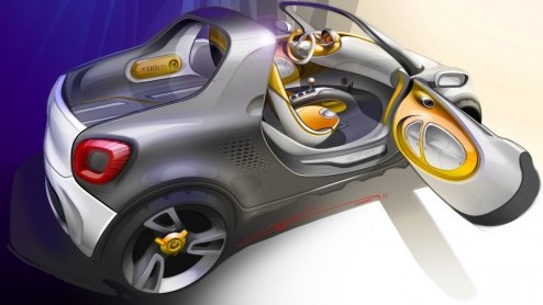 Op de autotentoonstelling van Detroit in januari 2012 onthult smart de for-us, een compacte en praktische elektrisch aangedreven pick-up voor in de stad. De tweezitter heeft een laadruim dat bijvoorbe