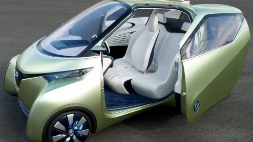 Nissan geeft de Pivo een vervolg op de aanstaande Tokyo Motor Show. Daar debuteert de Pivo 3. Nog altijd is-ie heel compact, met plaats voor drie personen.