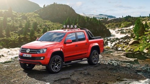 De Amarok Canyon Concept Car debuteert op de Autosalon van Genve en is een avontuurlijke variant op de gewone Amarok. De pick up is genspireerd op het 'kayak-freestyle'.