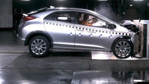 Honda staat graag even stil bij de veiligheid van de nieuwe Honda Civic. Dankzij een speciaal frame, innovaties ten behoeve van voetgangersveiligheid en het Collision Mitigation Braking System speelt 