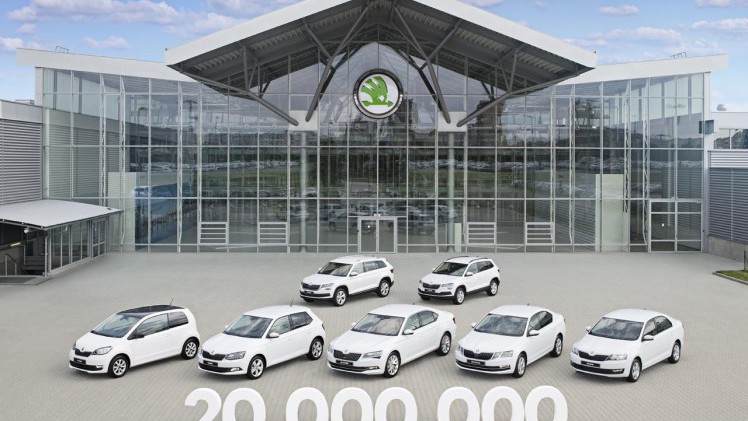 Bij Skoda liep deze week de twintig miljoenste auto's van de band, een Karoq.