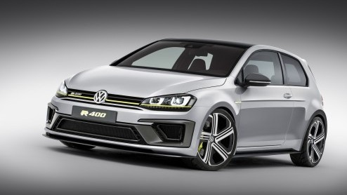 Golf R 400 met 400 pk is door Volkswagen gepresenteerd op de Auto Show in Peking.