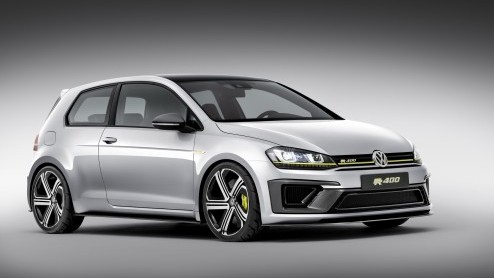 Golf R 400 met 400 pk is door Volkswagen gepresenteerd op de Auto Show in Peking.