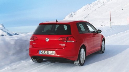 Volkswagen Golf 4Motion vierwielaandrijving onderweg naar Nederland