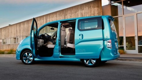 Nissan heeft in Detroit de LEAF onder de busjes voorgesteld. De e-NV200 Concept biedt dezelfde ruimte als z'n conventionele broer en is gericht op zakelijk gebruik.