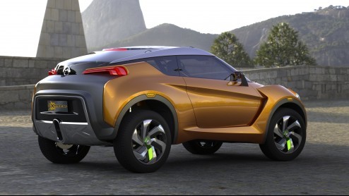 Hou je van een extreme auto? Nissan heeft voor de Braziliaanse markt de Nissan Extrem Concept ontwikkeld, een compacte SUV omdat blijkbaar 'onze Juke' nog niet gek genoeg is.