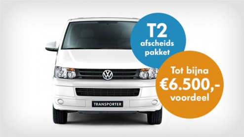 Speciaal T2 afscheidspakket voor nieuwe Transporter van Volkswagen.