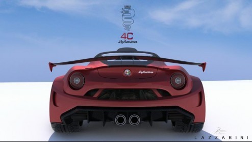 Lazarini Design ontwikkelt Alfa Romeo 4C Definitiva met 739 pk uit een 4.3 liter Ferrari-V8.