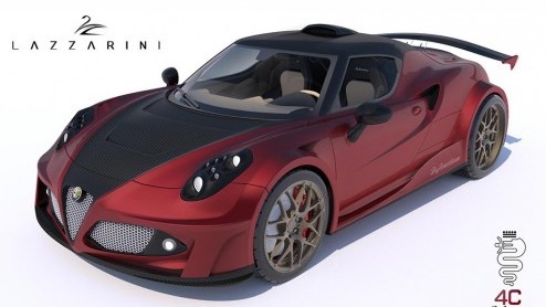 Lazarini Design ontwikkelt Alfa Romeo 4C Definitiva met 739 pk uit een 4.3 liter Ferrari-V8.