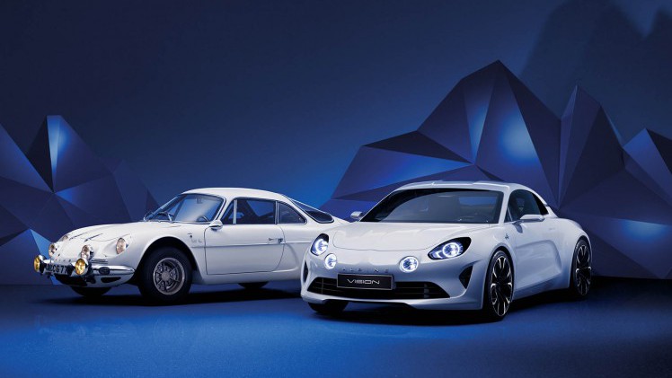 Alpine Vision concept car speelt op Concours d'Elegance de voorbode van een nieuwe Alpine sportwagen die eind 2016 wordt onthuld en in 2017 in productie gaat.