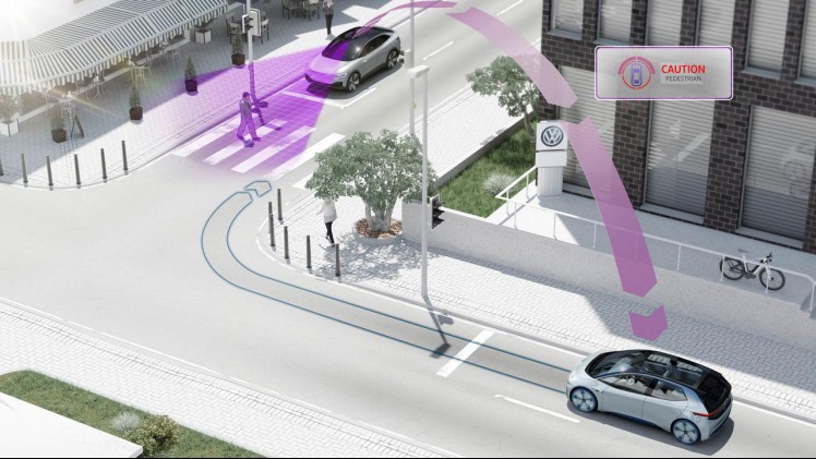 Volkswagen gaat alle zijn modellen vanaf 2019 uitrusten met pWLAN zodat auto's onderling met elkaar en de infrastructuur gaan communiceren.