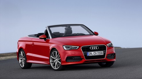 Audi A3 Cabriolet leverbaar vanaf het voorjaar 2014. Prijzen beginnen bij 35.900 euro en er zijn ook uitvoeringen met 20% bijtelling. Aan de top staat natuurlijk de S3 Cabriolet met 300 pk en quatro.