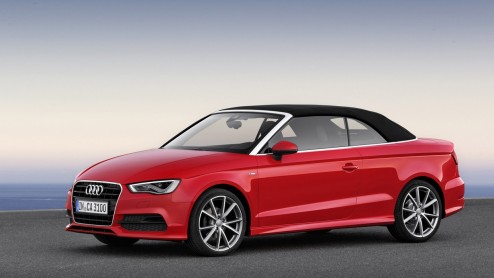 Audi A3 Cabriolet leverbaar vanaf het voorjaar 2014. Prijzen beginnen bij 35.900 euro en er zijn ook uitvoeringen met 20% bijtelling. Aan de top staat natuurlijk de S3 Cabriolet met 300 pk en quatro.