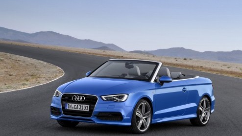 Audi A3 Cabriolet leverbaar vanaf het voorjaar 2014. Prijzen beginnen bij 35.900 euro en er zijn ook uitvoeringen met 20% bijtelling. Aan de top staat natuurlijk de S3 Cabriolet met 300 pk en quatro.