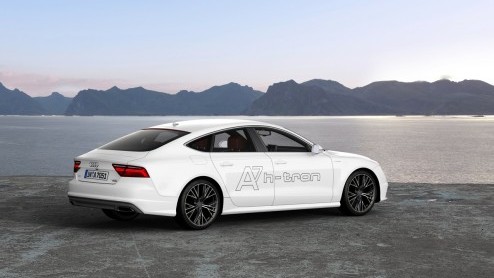 De Audi A7 h-tron is een plug-in hybride op waterstof en gaat in productie zodra de infrastructuur en markt daar klaar voor is.