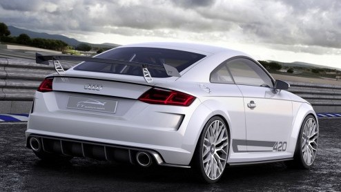 Behalve de productieversie van de gloednieuwe TT toont Audi in Genve ook deze TT Quattro Sport Concept. Een voorproefje van de TT RS? Qua looks misschien wel, maar qua techniek niet.