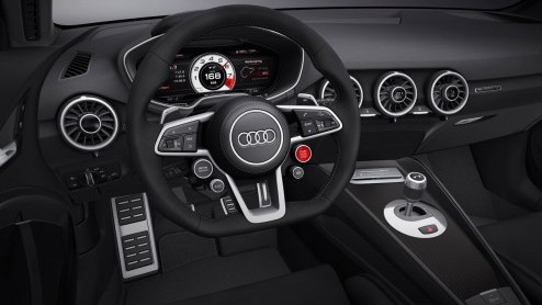 Behalve de productieversie van de gloednieuwe TT toont Audi in Genve ook deze TT Quattro Sport Concept. Een voorproefje van de TT RS? Qua looks misschien wel, maar qua techniek niet.