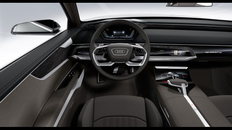 De Audi prologue Avant show car is een plug-in hybride Audi met e-tron quattro, voorzien van de 3.0 TDI en elektromotor. Zijn debuut beleeft hij op de Autosalon van Genve 2015.
