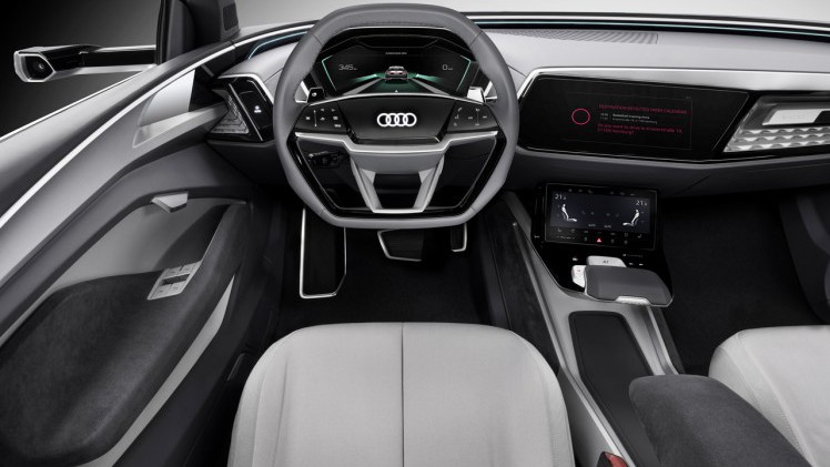 Audi borduurt met de Elaine voort op de elektrische e-tron Sportback Concept door deze nu autonoom te laten rijden.