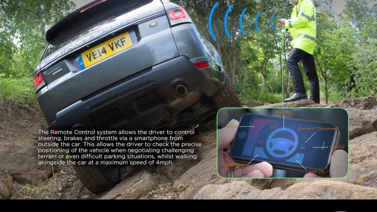 Land Rover onthult Range Rover Sport studiemodel met autonome rijfuncties voor onroad, parkeren en offroad.