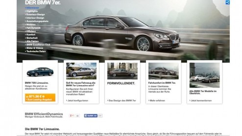 Op de officile website van BMW in Duitsland is wellicht per ongeluk kortstondig informatie over de BMW 720i gepubliceerd.