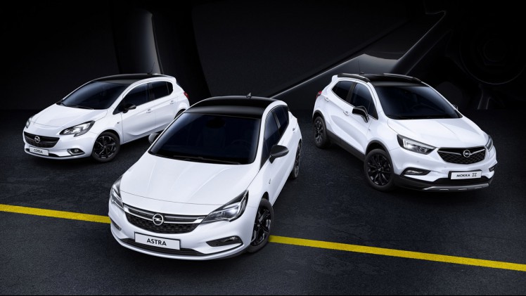 Opel levert de Corsa, Astra en Mokka X in een gelimiteerde Black Edition.