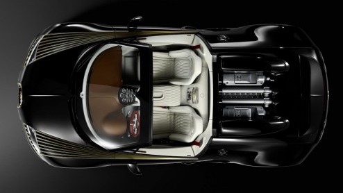 Zie hier het vijfde en voorlaatste exemplaar van de Bugatti Legends-serie. Voor de verandering wordt deze Veyron Grand Sport Vitesse Black Bess niet opgedragen aan een persoon, maar aan een voertuig.
