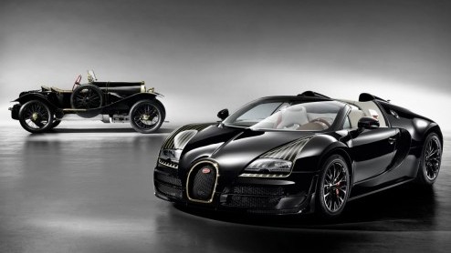 Zie hier het vijfde en voorlaatste exemplaar van de Bugatti Legends-serie. Voor de verandering wordt deze Veyron Grand Sport Vitesse Black Bess niet opgedragen aan een persoon, maar aan een voertuig.