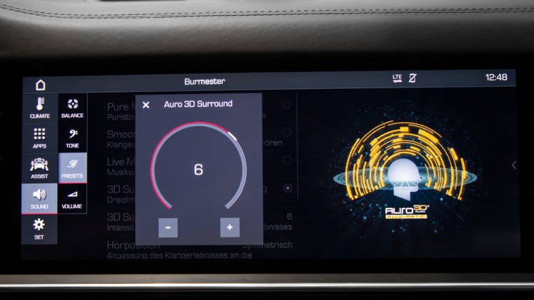 Porsche liet specialist Burmester speciaal voor de nieuwe Panamera en Cayenne een 3D sound systeem ontwikkelen.