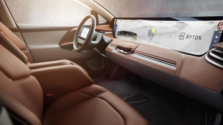 Het Chinese Byron onthult zijn concept van een elektrische SUV op de CES in Las Vegas.