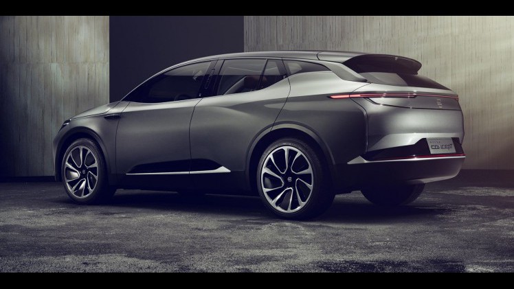 Het Chinese Byron onthult zijn concept van een elektrische SUV op de CES in Las Vegas.