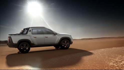Het Renault Design Center in Latijns-Amerika heeft zich uitgeleefd op de Dacia Duster. Het resultaat is deze Oroch Concept, een pick-up met ruimte voor vijf personen en de nodige bagage.