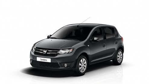 Dacia Sandero als Srie Limite Blackline naar Autosalon van Parijs 2014.