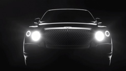 Eerste foto van de Bentley SUV officieel. Introductie vanaf 2016.