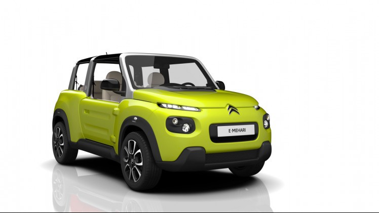 Citron laat Mehari herleven als E-Mehari en gebruikt daarvoor het design van de C4 Cactus en de elektromotor van Bollor.