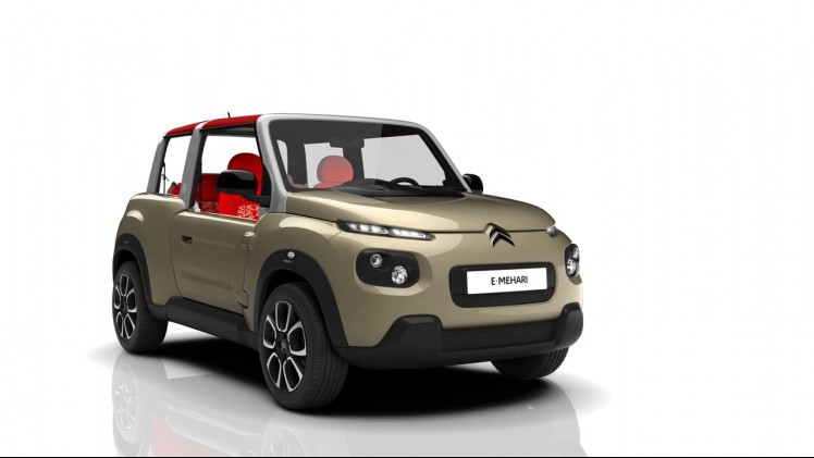 Citron laat Mehari herleven als E-Mehari en gebruikt daarvoor het design van de C4 Cactus en de elektromotor van Bollor.