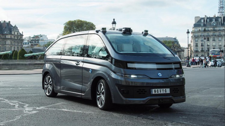 Het frans/Amerikaanse Navya lanceert de Autonom Cab, een volledig autonoom rijdende taxi.
