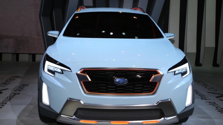 De nieuwe Subaru XV gaat er ongeveer zo uit zien. De Japanners presenteren het studiemodel op de Autosalon van Geneve 2016.