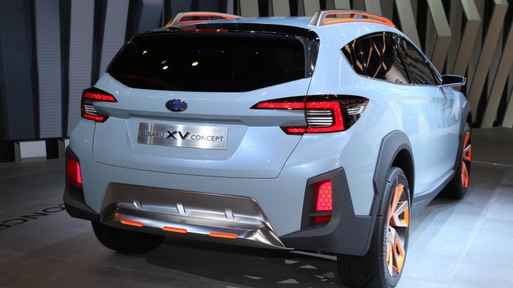 De nieuwe Subaru XV gaat er ongeveer zo uit zien. De Japanners presenteren het studiemodel op de Autosalon van Geneve 2016.