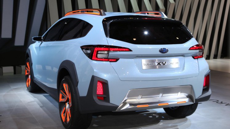 De nieuwe Subaru XV gaat er ongeveer zo uit zien. De Japanners presenteren het studiemodel op de Autosalon van Geneve 2016.
