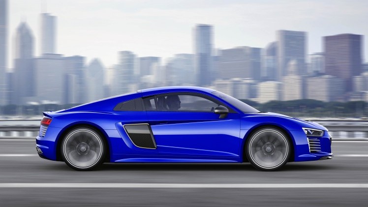Audi R8 e-tron piloted driving concept maakt de blits op CES Asia in Shanghai.