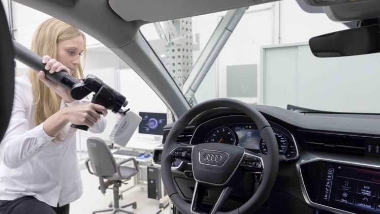 Audi zet niet hi-res optische sensoren in om de productkwaliteit te meten.