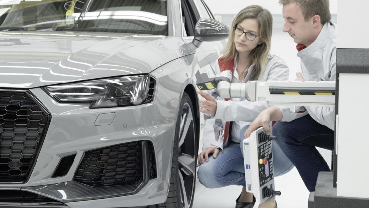 Audi zet niet hi-res optische sensoren in om de productkwaliteit te meten.