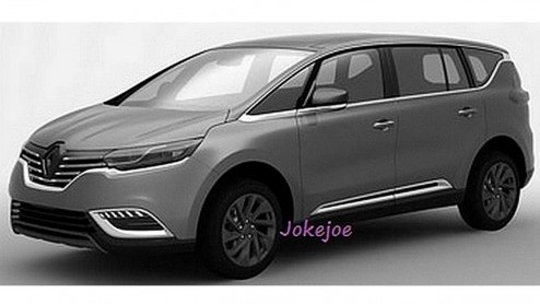 De patenttekeningen van de Renault Espace zijn gelekt.