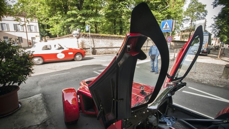 Donkervoort D8 GTO Mille Miglia is de comfortabel getinte tourversie in het kader van de deelname aan de Mille Miglia.