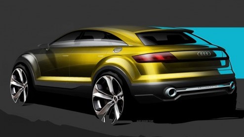 Audi toont op de Beijing Motor Show later deze maand de Q4 Concept, een model in de klasse van de BMW X4 en Porsche Macan. Om ons alvast op te warmen, stuurt Audi de eerste designschetsen de wereld ro