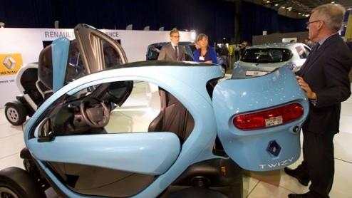 De primeurs van Ecomobiel 2013 in Ahoy Rotterdam op een rij