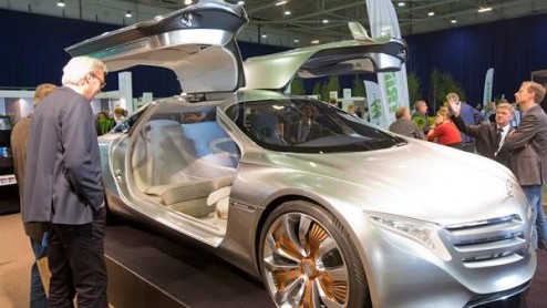 De primeurs van Ecomobiel 2013 in Ahoy Rotterdam op een rij