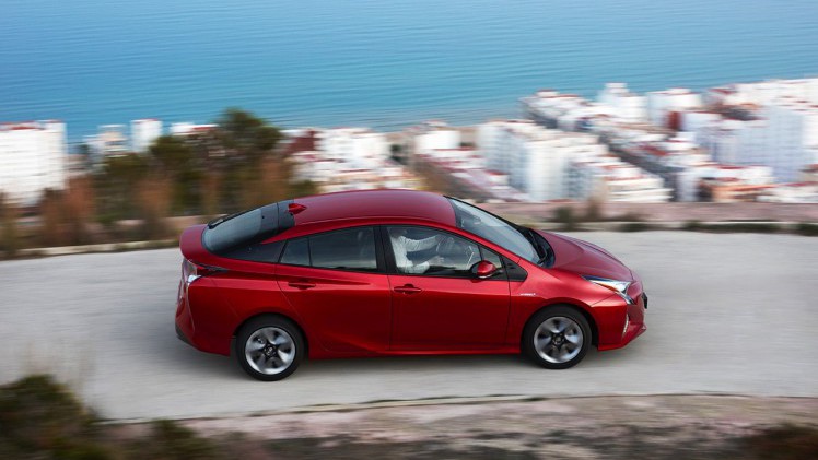 Eerste indruk van de nieuwe Toyota Prius tijdens de persintroductie in Valencia.